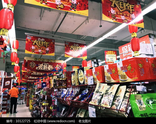 春节食品购物街高清图片下载 红动网