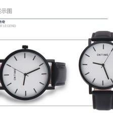 【欧美热卖 时尚流行OKTIME真皮手表仿水石英手表 商务休闲男表】价格,厂家,图片-中国网库